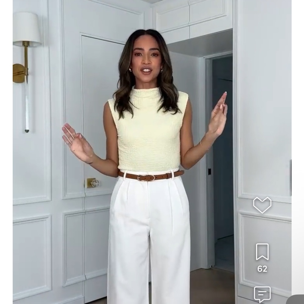 A&F Paloma Bubble knit top - yellow